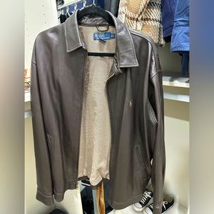Ralph Lauren Leather Bomber Jacket